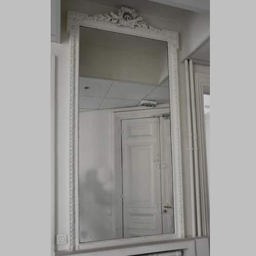 Trumeau ancien de style Louis XVI à décor de carquois et de fleurs