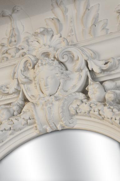 Trumeau Napoléon III à décor d'une tête de femme-6