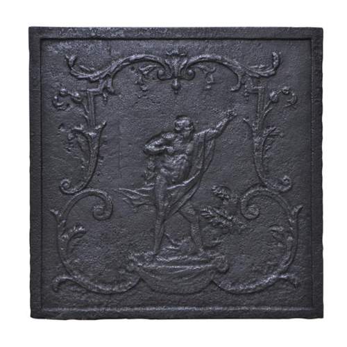 Plaque de cheminée du XIXè siècle avec figure masculine 