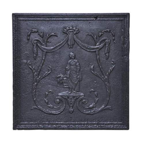 Plaque de cheminée ancienne à la paysanne