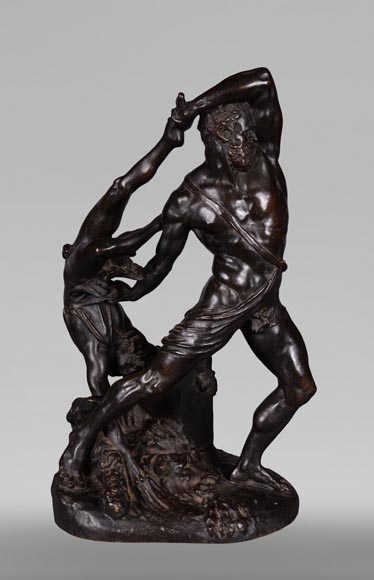 INGÉ & SOYER, Bronze représentant Hercule et Lichas d’après le modèle de Canova, bronze, vers 1834-0