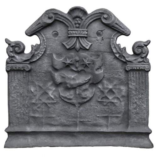 Plaque de cheminée ancienne aux armes de France datée de 1659