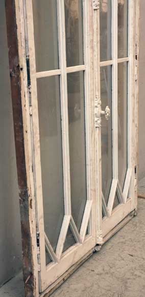 Fenêtre vitrée en bois d'époque Restauration -6