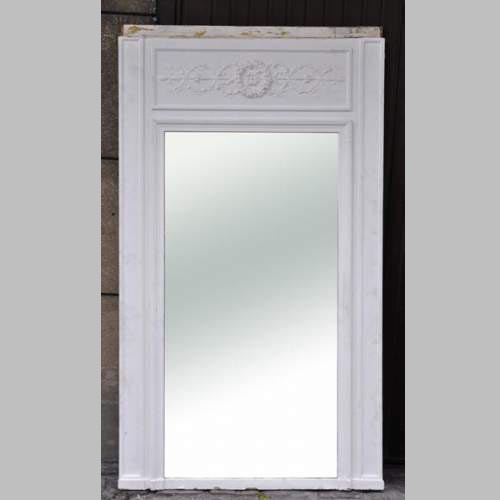 Trumeau ancien de style Louis XVI à frise de laurier