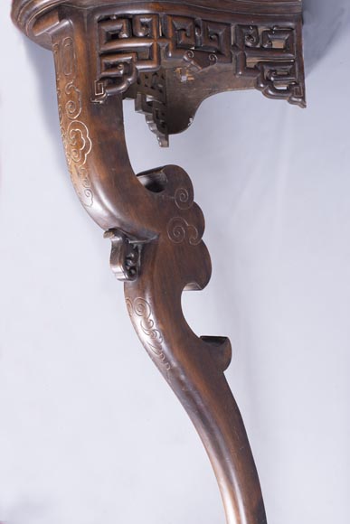 Console d'angle ancienne de style japonisant-3