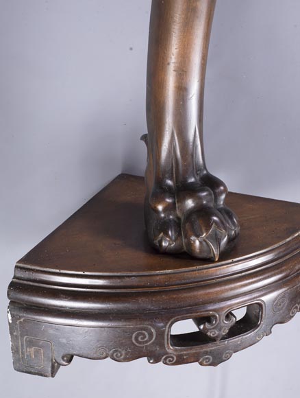 Console d'angle ancienne de style japonisant-5