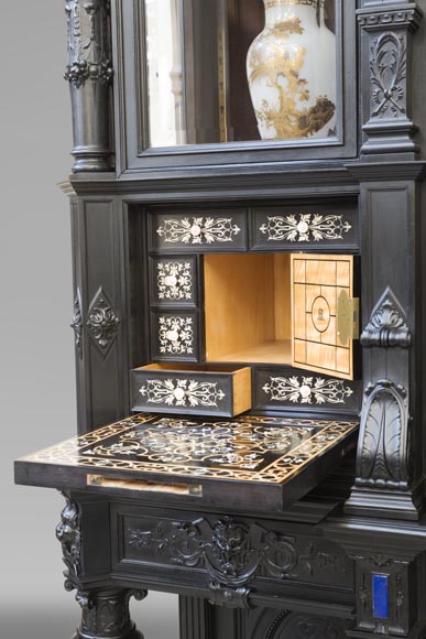 Henri LEMOINE, Maison LEMOINE, LEMARCHAND ET Edmond BÉRANGER, Exceptionnelle bibliothèque de style Renaissance 