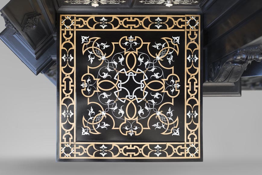 Henri LEMOINE, Maison LEMOINE, LEMARCHAND ET Edmond BÉRANGER, Exceptionnelle bibliothèque de style Renaissance 