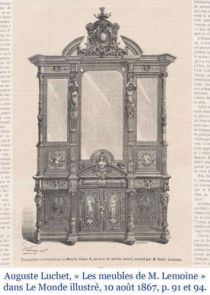 Henri LEMOINE, Maison LEMOINE, LEMARCHAND ET Edmond BÉRANGER, Exceptionnelle bibliothèque de style Renaissance 