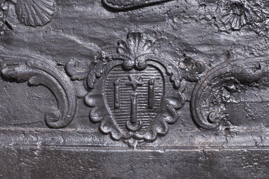 Plaque de cheminée de style louis XV représentant Aphrodite Pandemos-5