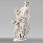 Vénus et Cupidon, statue hollandaise du XVIIe siècle, en marbre de Carrare