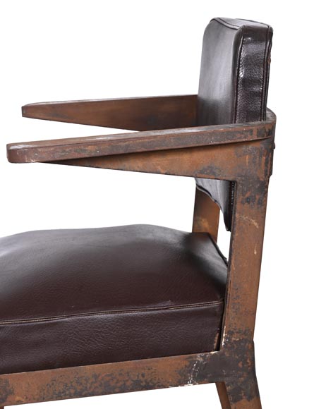 Fauteuil de PROUVÉ Jean, à prouver qu’il est de Prouvé-11
