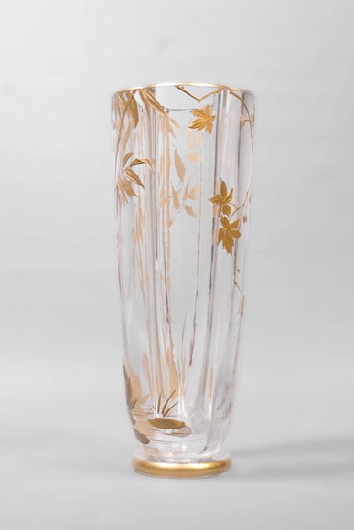 BACCARAT (attribué à), Paire de vases au décor de bambous, vers 1880-2