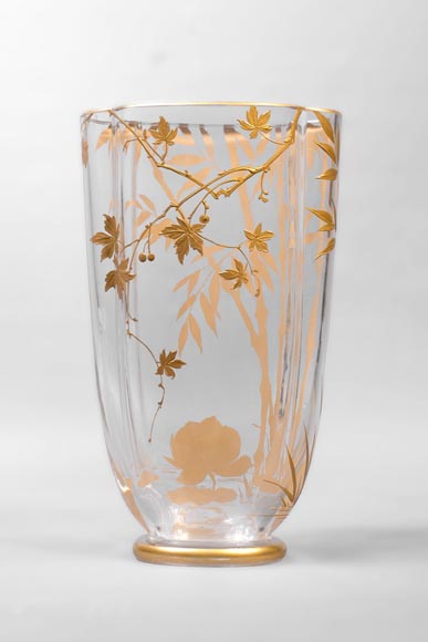 BACCARAT (attribué à), Paire de vases au décor de bambous, vers 1880-3