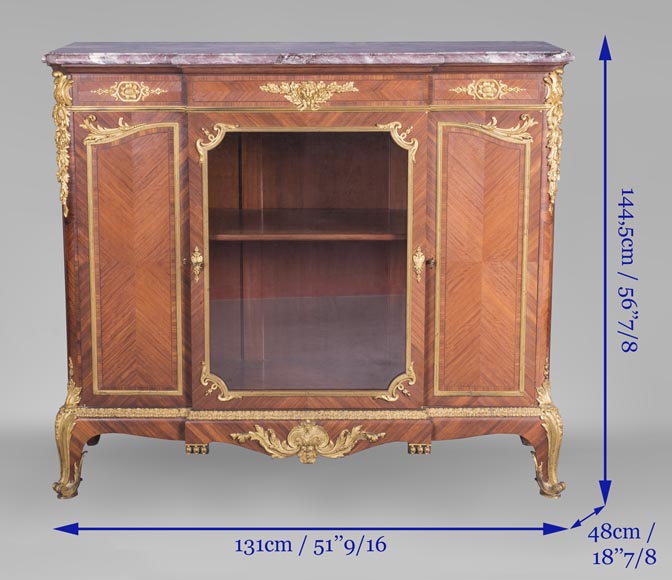 Bas d'armoire Napoléon III, de style Louis XV-10