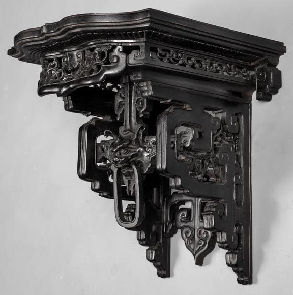 Eugène-Frédéric PIAT (1827-1903) - Paire de consoles d’applique japonisantes dont un modèle similaire a appartenu à Sarah Bernhardt-1