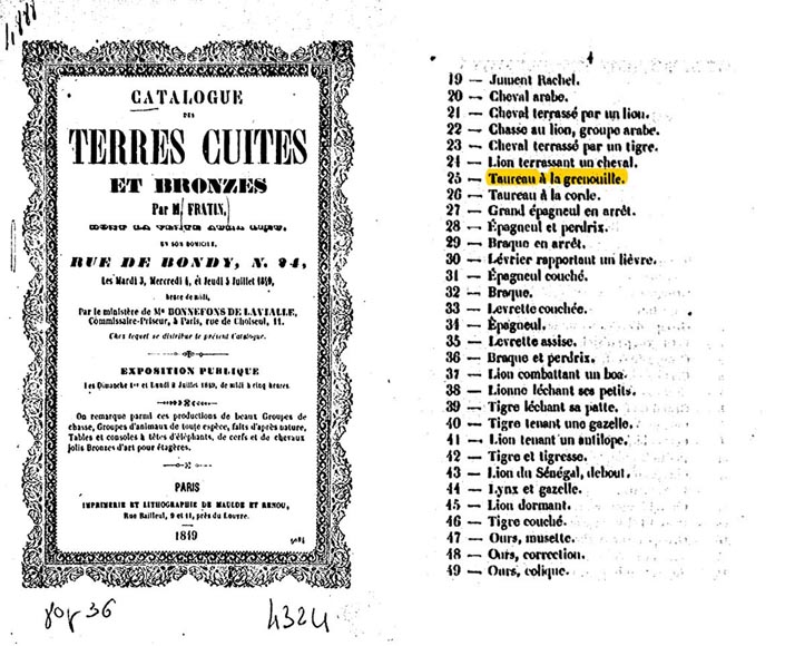 Christophe FRATIN (1801-1864), Taureau à la grenouille-1