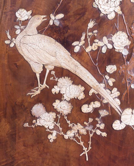 Gabriel VIARDOT (1830-1906) (attribué à) - Importante armoire japonisante aux grands panneaux de marqueterie-7
