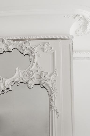 Beau trumeau ancien de style Louis XV aux deux miroirs-5