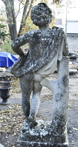 Hercule enfant, statue de jardin en pierre-7