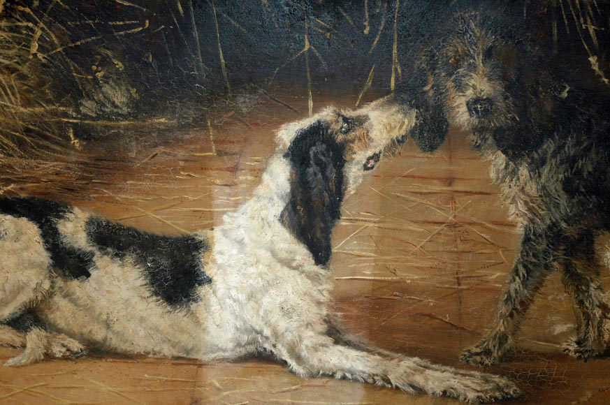 RICARD AUGUSTINE, « Après la chasse » Salon de 1885-5
