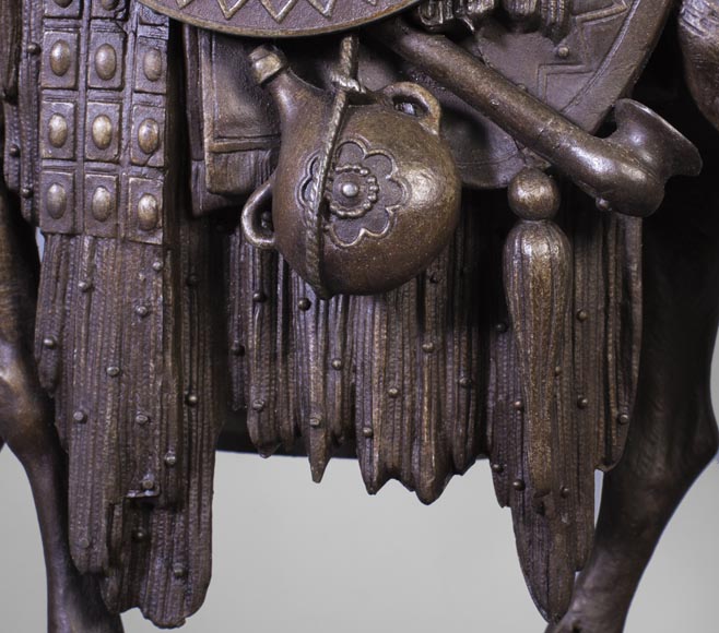 Pendule au méhariste égyptien sur sa monture, de la fin du XIXe siècle-5