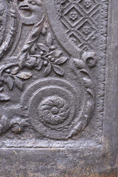 Plaque de cheminée ancienne représentant le Sacrifice d'Isaac-5