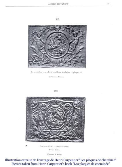 Plaque de cheminée ancienne représentant le Sacrifice d'Isaac-6