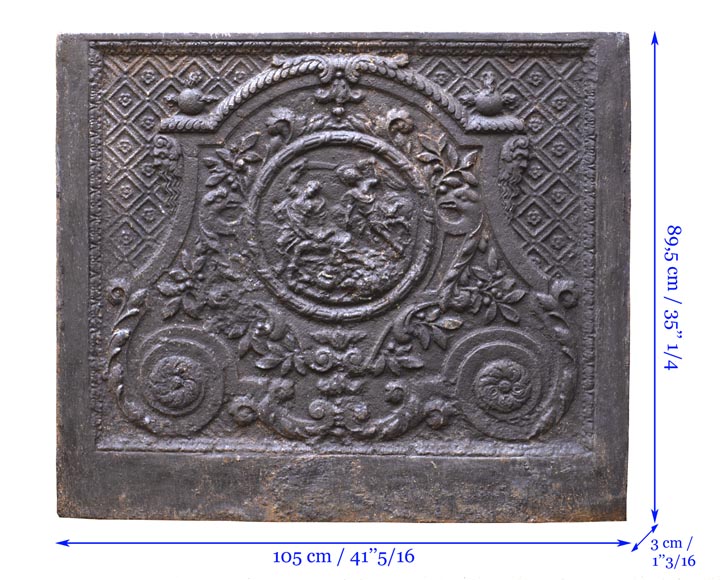 Plaque de cheminée ancienne représentant le Sacrifice d'Isaac-7