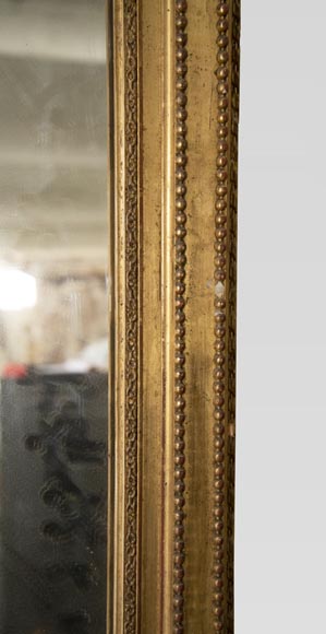 Trumeau ancien doré de style Louis XVI orné d'une couronne de laurier-6