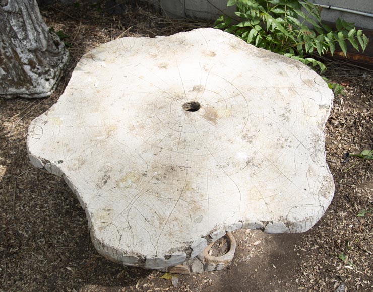 Table de jardin en ciment de style Rocaille-3