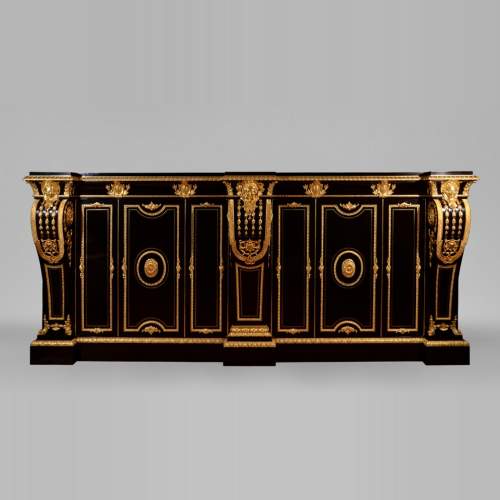 Alexandre BELLANGÉ - Importante enfilade en placage d'ébène et bronze doré provenant du Château de Dampierre