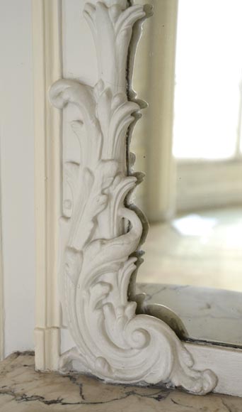 Trumeau ancien richement sculpté, de style Louis XV-5