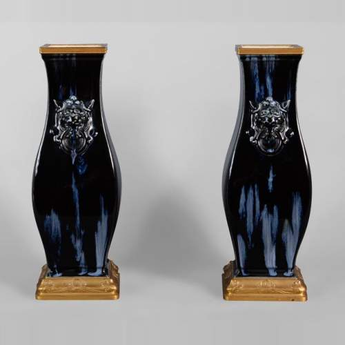 Albert-Ernest CARRIER-BELLEUSE (modèle), Manufacture de SÈVRES, Vase Kin-Te-Tchin, 1884