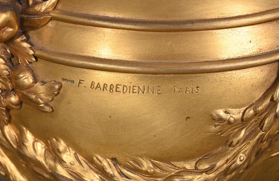 Ferdinand BARBEDIENNE (1810-1892), Grand vase à l'antique en bronze doré Ferdinand BARBEDIENNE (1810-1892), Grand vase à l'antique en bronze doré-10