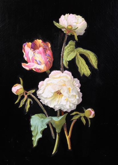 Julien-Nicolas RIVART, deux panneaux de marqueterie de porcelaine sur bois-7