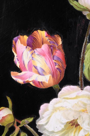 Julien-Nicolas RIVART, deux panneaux de marqueterie de porcelaine sur bois-8