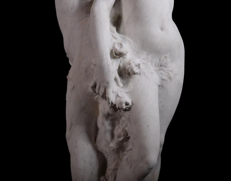 Alphonse MONCEL de PERRIN (1866-1930) - « Les trois Grâces », Importantes sculptures de jardin en marbre de Carrare -4