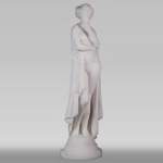 Albert CARRIER-BELLEUSE (1824-1887) - Jeune femme à l'antique en marbre statuaire