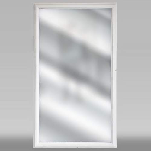 Trumeau simple en bois peint en blanc 