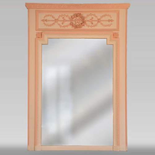 Trumeau ancien de style Louis XVI, à décor de couronnes de laurier