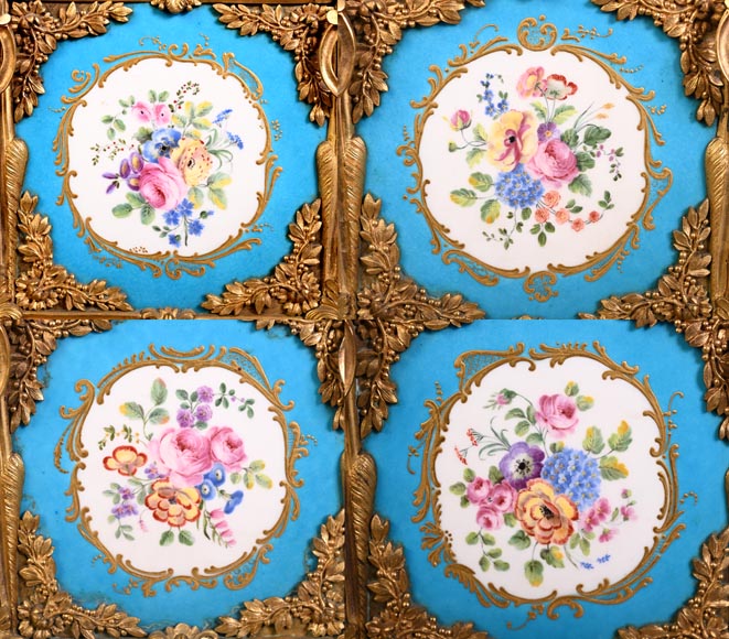 Alfred-Emmanuel-Louis Beurdeley (att.), paire de petites caisses à oranger en porcelaine peinte et bronze doré.-3