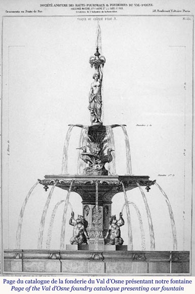 Fonderie du VAL D’OSNE - Exceptionnelle fontaine de style Renaissance Modèle présenté à l’Exposition Universelle de 1851-2