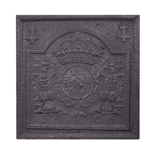 Plaque de cheminée en frontaux armes de Lorraine, datée 1706
