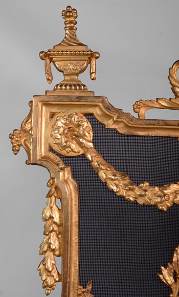Pare étincelle Napoléon III en bronze doré à la danseuse-2