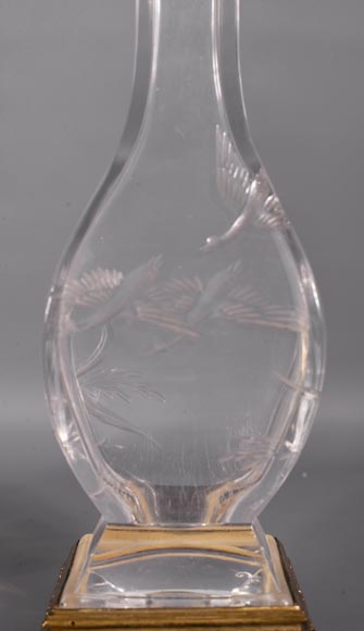 Paire de vases en cristal de Baccarat à décor japonisant-2