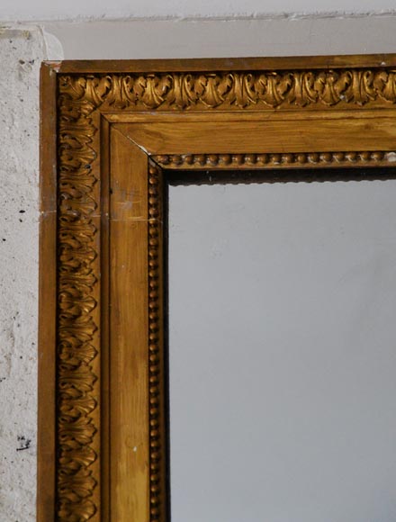 Trumeau ancien de style Louis XVI peinture dorée-3
