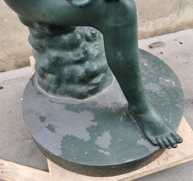 FONDERIE DUCEL, Statue en fonte d'après la sculpture antique Le Tireur d'épine, milieu du XIXe siècle-7