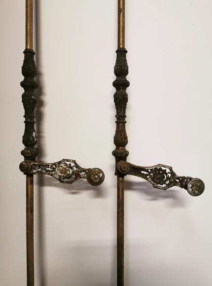 Paire de crémones en bronze signées « ST BRICARD », milieu du XIXe siècle -2
