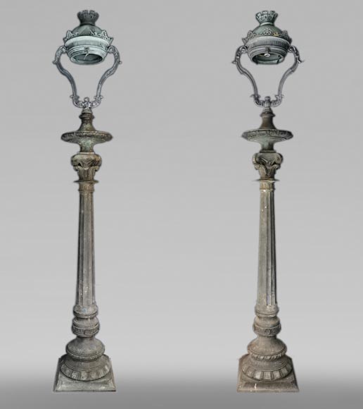 Importante paire de candélabres en bronze, 1868-0